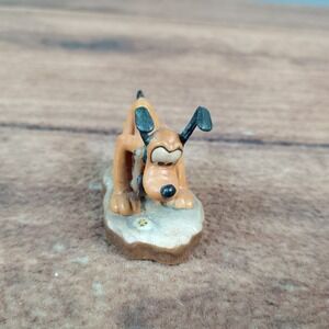 Anri Disney Pluto Wood Carved Figurine Hand Crafted Italy Vintage Dog Sculpture